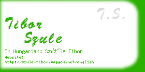 tibor szule business card